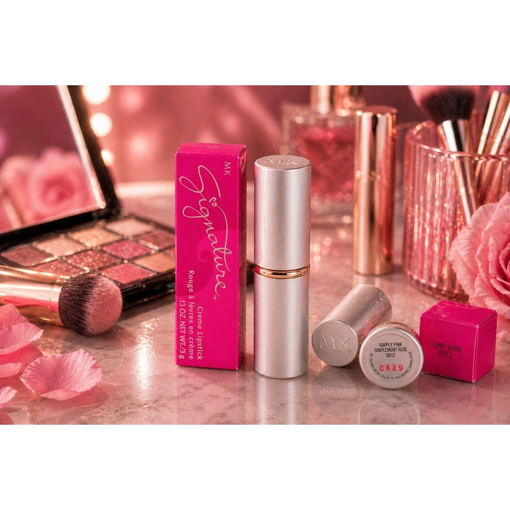 Mary Kay Signature Creme Lipstick Simply Pink 0012 Vintage New in Box .13 oz